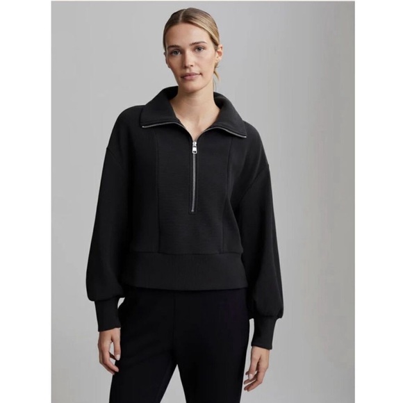 Varley Tops - Varley Ramona Half Zip Sweater Black Athleisure Large